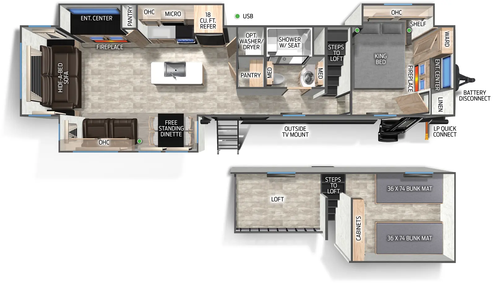 Cherokee Black Label 39DLBL Floorplan